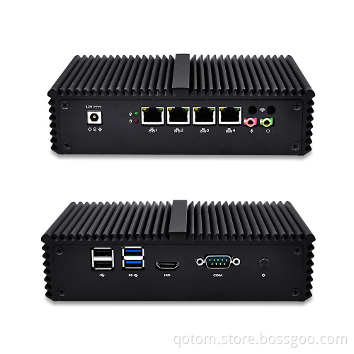 4* Lan 4* USB Mini Pc Intel core i3-4005U Qotom-Q330G4 Dual Core Fanless,4*USB,firewall Multi-function router